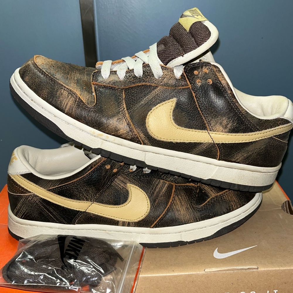 2003 Nike Dunk Low Premium 307696 271 Grunge Pack Baroque Brown size 9